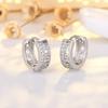 Pendientes Circulares con Patrón de Gran Muralla Transfronterizos con un Diseño Sencillo, Personalidad de Nicho, Estilo de Influencer de Moda, Estilo Minimalista, Pendientes en Forma de Corazón para Mujer