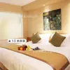 Móveis de Hotel Jinglun Quarto Padrão Conjunto Completo Quarto de Hotel Duplo Luxo Apartamento Modelo Quarto Individual Mesa de Cabeceira
