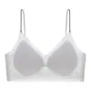 Tirantes Finos Base de Maquillaje Líquida Lencería para Mujer, Fina, Transpirable, Cómoda y Fresca, Verano Sin Costuras, Espalda Bonita, Sujetador Push-Up para Pecho Pequeño