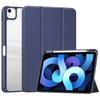 Para iPad Air4 10.9 Capa protetora de acrílico com slot para caneta 11 polegadas Pro 12.9 Capa de couro transparente