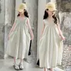 Vestido de Verano sin Mangas para Niñas 2026 Nuevo Elegante Vestido Chaleco Estilo Coreano para Niñas Mayores Vestido de Tirantes para Niños