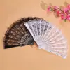 Abanico Europeo Retro de Encaje para Mujer Abanico de Orquídeas de Verano Abanico para Danza Utilería para Fotografía de Actuación Abanico Plegable Abanico