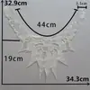 Blanco I Seda de Leche Bordado Hueco Forma de Cuello Encaje de Costura Decoración DIY Accesorios para Ropa Accesorios para Cuello Ropa