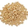 Contas espaçadoras de cobre com retenção de cor, pulseira com furo grande de ouro verdadeiro, colar com posicionamento de contas soltas, acessórios de joias artesanais faça você mesmo