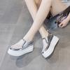 Mocasines Verano Mujer Zapatos Casuales Finos Malla Transpirable Zapatos Blancos Aumento Interno de Altura para Mujer Más Fáciles de Combinar Un Paso