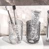 Vaso para gárgaras Vaso para cepillo de baño Vaso para cepillo de dientes de pareja Vaso para enjuague bucal transparente de alto nivel para niños y adultos