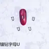 Manicura Lz Nueva Transfronteriza Joyería de Aleación de 26 Letras Popular Japonesa Pistola de Aire Negra Exquisitos Diamantes para Uñas Accesorios