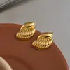 Brincos de Caracol Mais Vendidos Transfronteiriços com Design Criativo, Joias Casuais da Moda, Joias de Aço Inoxidável Que Não Desbotam para Mulheres