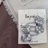 Prata Temperamental Brilhante Fina Laço Combinação de Grampos de Cabelo Infantil Grampo Lateral Grampo para Franja