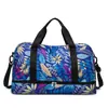 Bolsa de Viaje de Moda con Estampado de Moda Bolsa Deportiva de Fitness de Gran Capacidad Separación Seca y Húmeda Bolsa de Hombro Cruzada para Embarque