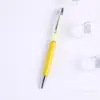 Pantalla táctil pluma de cristal color diamante Bolígrafo de metal regalo se puede fijar logo bolígrafo bolígrafo capacitivo multifuncional
