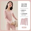 Conjunto de Roupa Íntima Térmica Fina 100% Algodão para Meninas para Primavera e Outono, Camada Base de Roupa Íntima Slim Fit Suéter de Algodão, Conjunto de Tops e Calças Térmicas para Estudantes