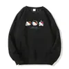 Outono e Inverno Novo Design Estampado de Gatinha Cartoon Estilo Menina Fofo Rejuvenescedor Casual Versátil Moletom Soltinho para Mulheres