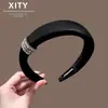 Diadema Ancha con Pedrería Coreana para Mujer, Gama Alta, Para Salir, Diadema para Alisar el Cabello, Estilo Nuevo, Para Coronilla Alta, Accesorios para el Cabello de Celebridad de Internet