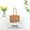 Bolso Tejido a Mano Cesta Bolso de Mano Souvenir Almacenamiento de Bolsos Paja Mimbre Cesta de Ratán Cesta de Imitación de Ratán Cesta de Flores de Mimbre