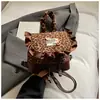 Mochila Retro com Estampa de Leopardo Fofa Nova 2026 para Mulheres, Moda Outono e Inverno Mini Mochila Escolar Mochila de Viagem