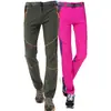 Pantalones de secado rápido para exteriores de verano para hombre, pantalones elásticos de secado rápido para montañismo con combinación de colores, pantalones largos de montañismo ultradelgados para mujer, talla grande