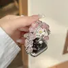 Correa de Reloj de Cadena con Cuentas de Flor de Loto de Vidrio Adecuada para Apple 10 S11 Samsung Huawei Gt6 Fit5 Xiaomi Redmi Pulsera