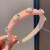 Diadema infantil fruta esponja flor pequeña lavado de cara maquillaje presión para el cabello no lastima la cabeza linda princesa niña accesorios para el cabello