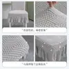 Funda de silla de jacquard polar transfronteriza, funda de silla elástica de una pieza engrosada para hoteles, restaurantes y uso doméstico, funda de taburete anti-manchas