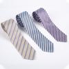 Corbata de Jacquard de Seda Rayada Formal de Negocios para Hombre Coreana Moda Casual Profesional Sarja Venta al por Mayor Diseño de Moda