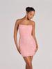 Vestido Europeu e Americano Transfronteiriço com Lantejoulas Verão Sexy Justo ao Corpo Mini Saia Slim (3 Cores)