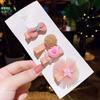 Nuevos Accesorios para el Cabello de Bebé Clip para Flequillo Horquilla para Niñas Tocado Clip Estilo Coreano Set de Cartón Rosa Horquilla para Niños