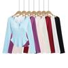 SY9115-25 primavera nuevo europeo y americano deseo puro chica sexy cintura delgada chaleco de encaje camiseta de dos piezas falsa