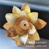 Joyería DIY Estilo Antiguo Tocado Nupcial Cobre 28mm Pieza de Flor sin Flores Horquilla Corona de Fénix Adorno Sacudido de Paso Material A314