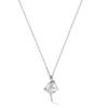 Xiyin Venta Caliente Collar de Bailarina de Ballet para Mujer Plata de Ley 925 Ins Simple Elegante Cadena para Clavícula Regalo para Mejor Amiga