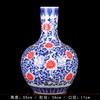 Jarrón de porcelana azul y blanca con forma de bola de cielo, artesanías de cerámica de Jingdezhen, venta al por mayor, adornos de cerámica modernos para decoración del hogar