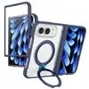 Aplicable a funda de teléfono iPhone duo cola magnética soporte de rotación 360 eje central magnético funda protectora plegable Apple