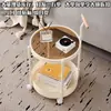Carrito de snacks de alta gama, Carrito de cristal extraíble, Mesa auxiliar, Sofá de sala de estar, Mesa de centro pequeña, Mesita de noche de lujo ligero para dormitorio