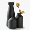 Conjunto de Vasos Cerâmicos, Decoração de Casa, Arranjo de Flores para Sala de Estar, Conjunto de Três Peças de Recipiente para Flores Moderno, Decoração de Vaso Branco