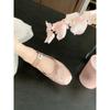 Zapatos planos Mary Jane nuevos de primavera y verano 2025 Zapatos planos de ballet con correa de lazo estilo hada para mujer