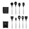Punho oco grande quadrado de silicone Conjunto de utensílios de cozinha 12 peças Set antiaderente Pá pá colher de cozinha conjunto de ferramentas de cozinha