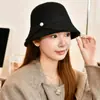 Sombrero de Pescador de Felpa de Pelo de Conejo para Mujer, Estilo Coreano Versátil de Alta Gama para Otoño e Invierno, Sombrero de Cubo para Circunferencia de Cabeza Grande, Sombrero de Cubo de Invierno