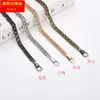 Acessórios para bolsas 17#7mm de largura corrente dupla trançada com fivela Zhu bile corrente de bolsa feita à mão boca corrente de ouro