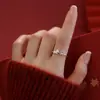 Anillo de Moneda Zodiaco Caballo para Mujer, Año del Caballo, Año Nuevo Chino, Anillo para Dedo Índice, Estilo Chino Tradicional, Regalo de Nicho de Alta Gama