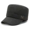 Sombrero de Invierno para Hombre con Protección para Orejas de Terciopelo Cálido, de Copa Plana, para Hombres de Mediana Edad y Mayores, Papá, Abuelo, Protección contra el Frío para Exteriores, Sombrero de Algodón Engrosado
