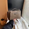 Las Bolsas de Mujer de Moda de Este Año 2025 Son Súper Populares, a la Moda y de Alta Gama, Bolsos Pequeños Cuadrados de Hombro Único, Estilo Celebridad de Internet, Elegantes Bolsos Cruzados Tipo Cubo