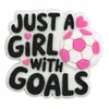 Série Futebol Rosa Roupas Capa de Celular Broche Acessórios de Joias DIY Desenho Animado Futebol Feminino PVC Patch Macio Acessórios
