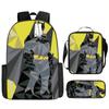Mochila de Dibujos Animados de Venta Caliente Transfronteriza Batman Batma Mochila Escolar Bolso de Hombro Estuche para Lápices Juego de Tres Piezas