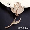 Broche para Mulheres, Novo Estilo Coreano e Japonês Pin de Cristal, Broche de Strass para Prender Roupas, Fivela Olho de Gato Antiexposição, Franja, Luxo Leve