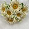 Girasol Flor Artificial Ramo de 9 Cabezas Boda Hogar Diseño de Dormitorio Decoración de Hotel Flor Artificial Venta al por Mayor Punto