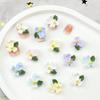 Famoso en Internet Joyería para Uñas Gardenia Fresco Primavera y Verano Flor Tridimensional Accesorios de Resina Pendientes DIY Accesorios para Pasador de Pelo