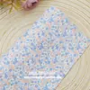 Acessórios de Cabelo DIY Material Laço Estampado Fofo Azul Tinta Laranja Flores Pequenas Tecido Couro Sintético PU Contas de Madeira Nenhum