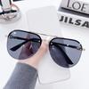 Gafas de Sol Montura Media Estilo Sapo Celebración en Línea Estilo en Vivo Montura Grande Protección Solar Mostrando el Rostro Pequeñas de Moda Doble Puente Gafas de Sol para Conducir para Hombres y Mujeres