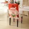 Funda para Respaldo de Silla de Navidad de Tela No Tejida Transfronteriza Cubierta Creativa con Estampado de Dibujos Animados para Silla de Comedor Cubierta Decorativa para Ambiente Festivo Venta al por Mayor