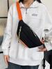 Bolso de cintura para mujer, moda de primavera y verano 2024, color contrastante, informal, sencillo, para hombre, bandolera de hombro de color liso